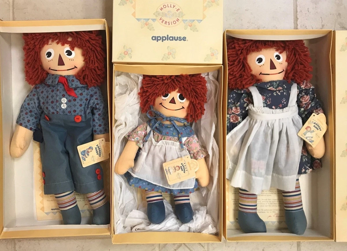 Limited Edition Molly E Version Raggedy Ann Andy Baby Ann Applause 1993 NEW
