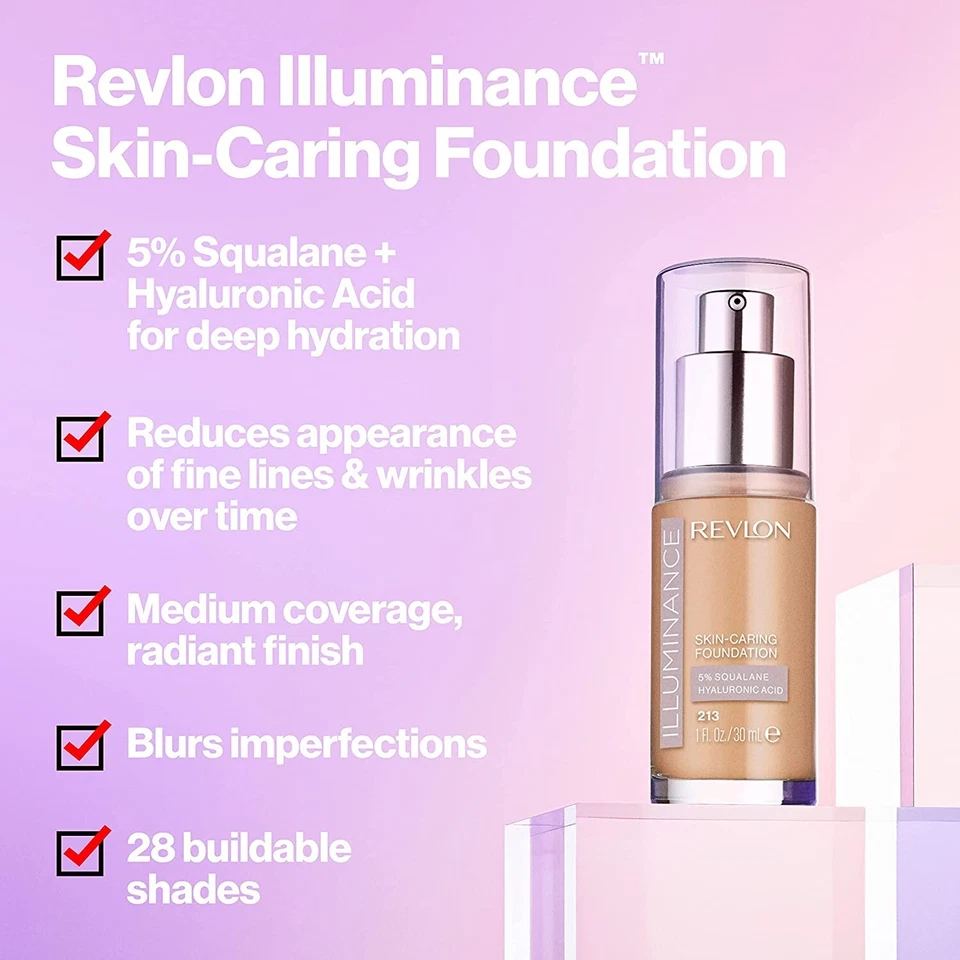CHOICE of Color Revlon Illuminance Foundation Skin Caring Radiant Liquid 1 fl oz - Image 3 of 3