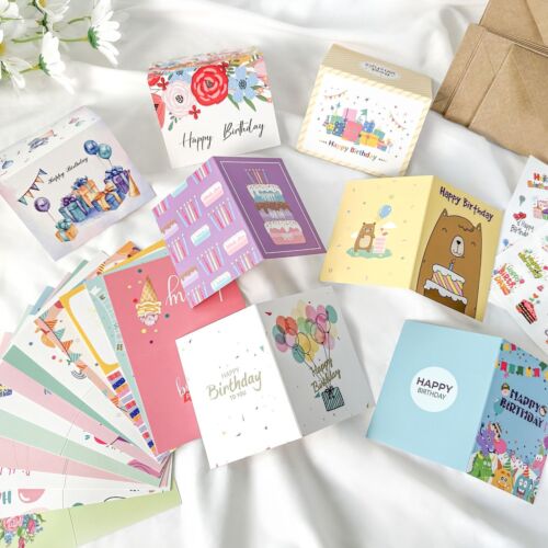 20PCS/SET BIRTHDAY CARD Small Bulk Mixed Party Birthday Card With Envelope AUS - Picture 7 of 12