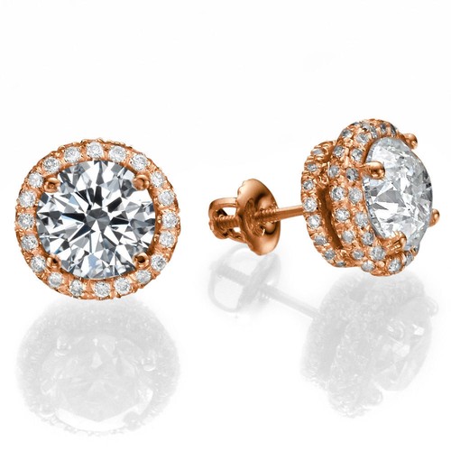 Laimons Orecchini A Pressione Donna Rosa Con Brillantini – Argento Sterling 925