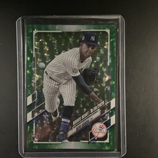 2021 Topps Update US259 Deivi Garcia New York Yankees Green Foil /499 RC