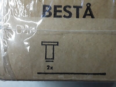 NEW Ikea Besta Square Chrome Metal Legs 16739 801.341.90