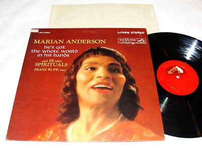Marian Anderson ''He's Got The Whole World In His Hands'' 1962 LP, Nice VG++!, RCA