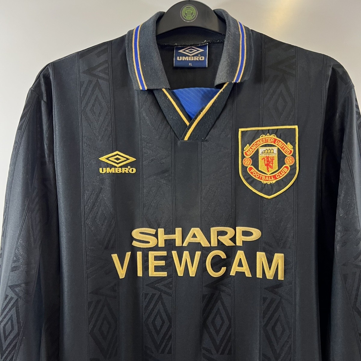 Manchester United Player Issue Cantona Away Football Shirt 1993/95