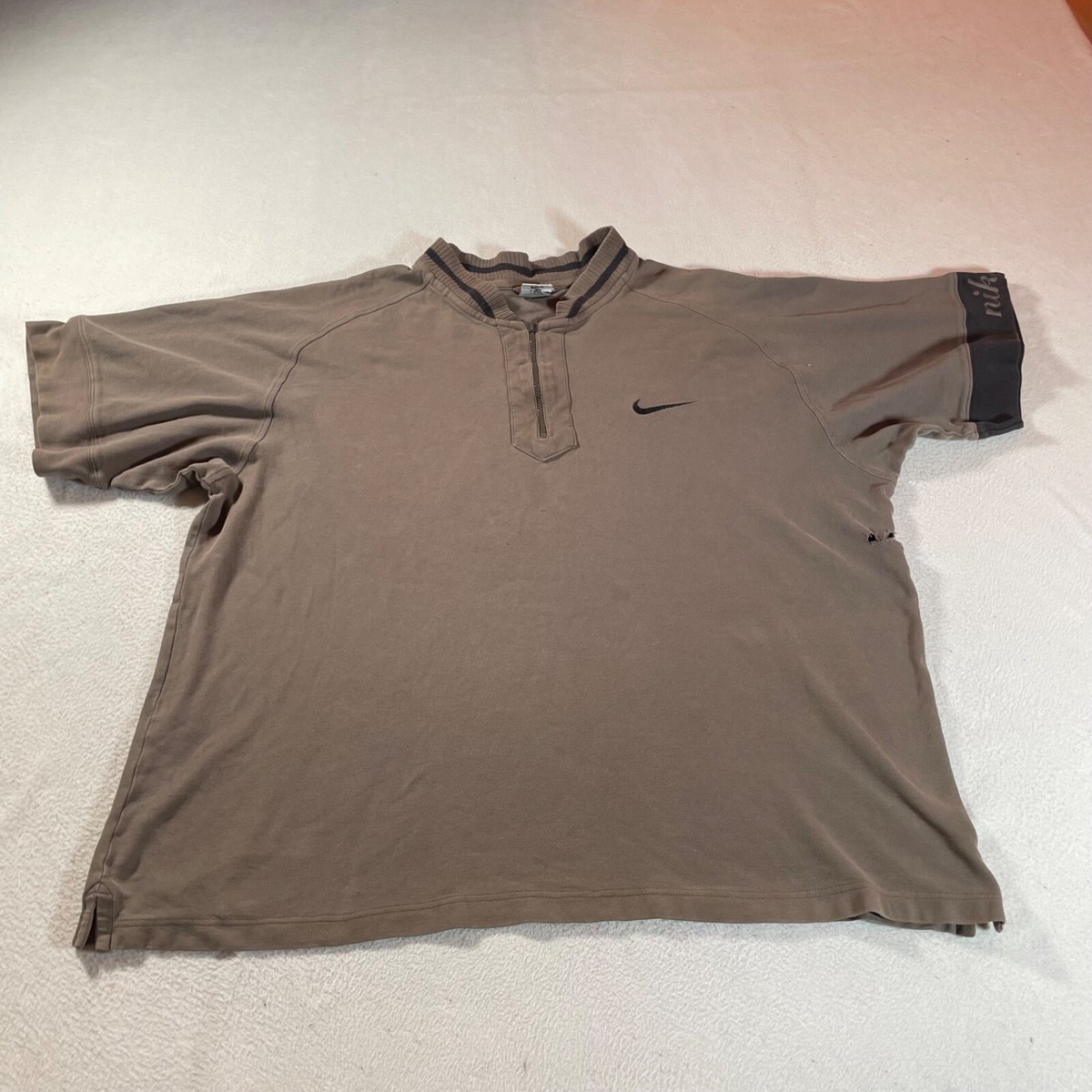 brown nike shirt vintage