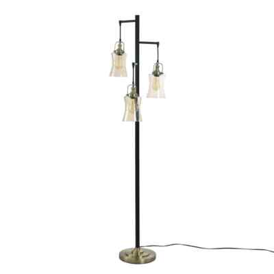 Stylecraft Arden 3-light Floor Lamp, Champagne Glaze Glass Shades
