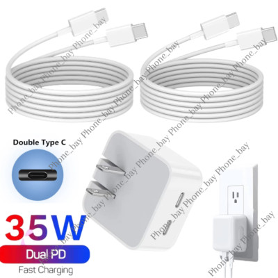 Type-C Cable USB-C 35W Fast Charger Charging Cord For Samsung iPhone 15 16 Pro