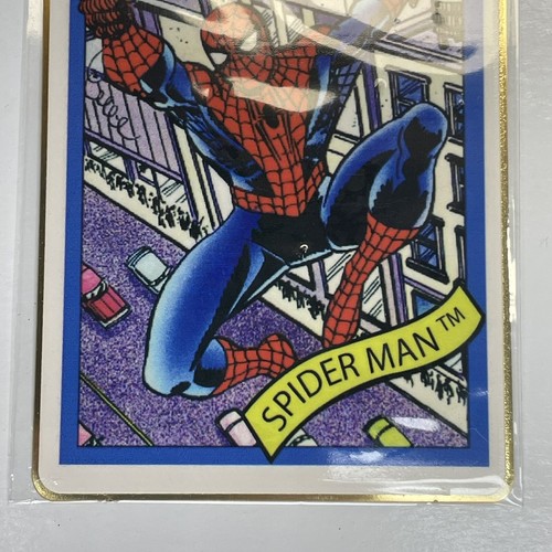Marvel Comics Super Heroes Spider-Man Gold Metal Replica Impel Trading Card - Picture 3 of 6