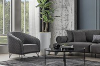 Sessel Einsitzer Sofa Couch Polster 1 Sitz Clubsessel Stoff Modern Wohnzimmer