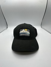 Quiksilver Trucker Hat Cap OSFM Black Mesh Snapback Surfwear Coastal Horizon