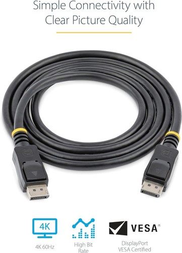 StarTech.com 3m (10ft) DisplayPort 1.2 Cable - 4K x 2K Ultra HD VESA Certified D - Photo 6/8