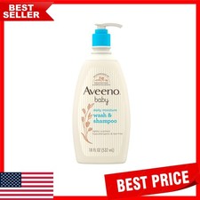 Daily Moisture 2-in-1 Baby Wash  Shampoo - Paraben-Free, 18 Fl. Oz by Aveeno