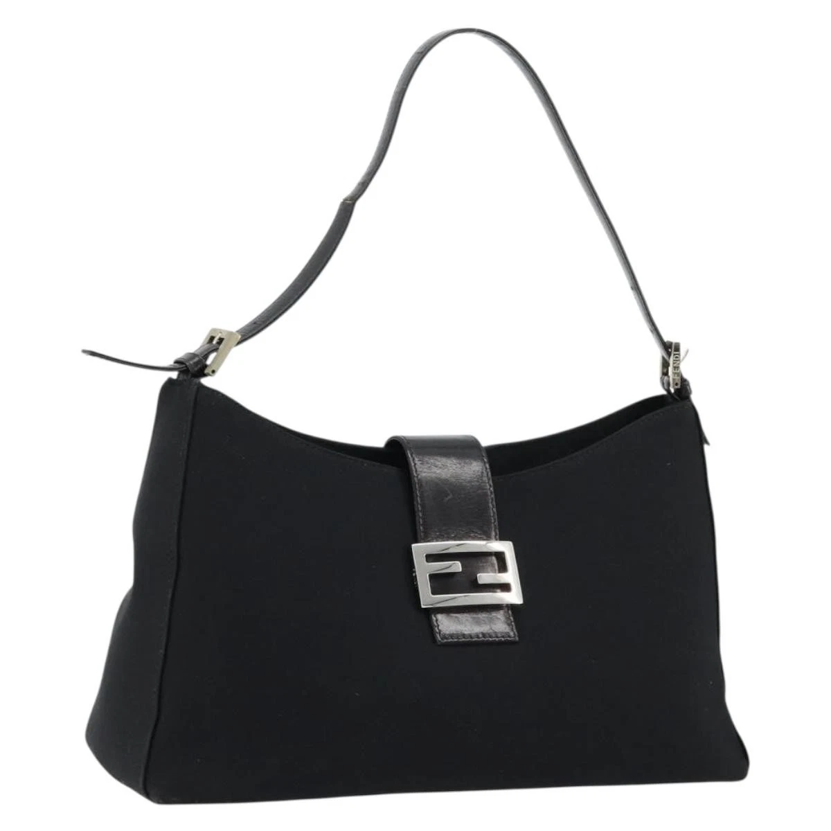 バッグ FENDI LOGO PLATE NYLON SHOULDER BAG Fendi Nylon Exterior Shoulder Bag Bags & Handbags for Women for