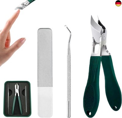 Foonary 3 Stück Eagle Beak Nagelknipser, Ergonomisch Breit Anti-Splash, 