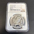 Rare 2018 Niue $2, Athenian Owl 1 Oz .999Ag NGC MS 70