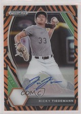 2021 Panini Prizm Draft Picks Tiger Stripes 24/25 Ricky Tiedemann Auto 0j81