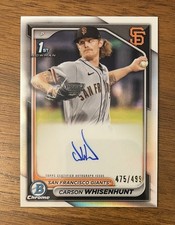 CARSON WHISENHUNT 1st Refractor AUTO /499 2024 Bowman #CPA-CW Giants RC
