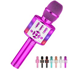 Kids Karaoke Microphone Machine Toy Bluetooth Microphone Portable Wireless Ka...