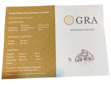 2.00 Carat Moissanite Round Brilliant Cut 8mm D Color VVS1 Excellent Cut GRA Cer