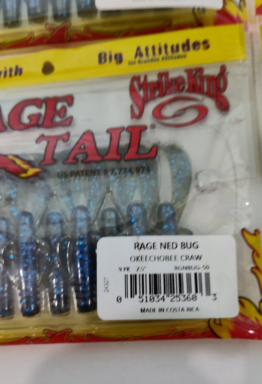 5 pkg Strike King Rage Ned Bug 2.5" Ned Rig Okeechobee Craw Creature Bass Bait - Image 3