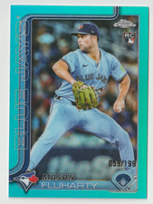 2025 Topps Chrome Update #USC161 Mason Fluharty RC Aqua Refractor /199