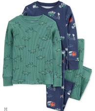 Carter's Kid Boys' Toddler Boys Dino  Trucks Pajamas, 4 Piece Set - Size 2T