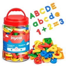 JoyCat 78 Pieces Magnetic Letters Numbers Alphabet medium size, Multi-colored