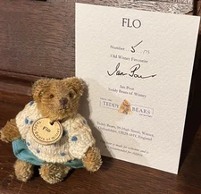 Teddy Bears of Witney, "Flo" Ltd Edition 5/75 - 3 inch mohair bear COA
