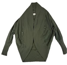 Wilfred Aritzia Diderot Cocoon Sweater Womens Large Open Front Long Sleeve Olive