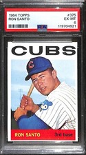 1964 TOPPS #375 RON SANTO PSA 6 EX-MT 119704921 
