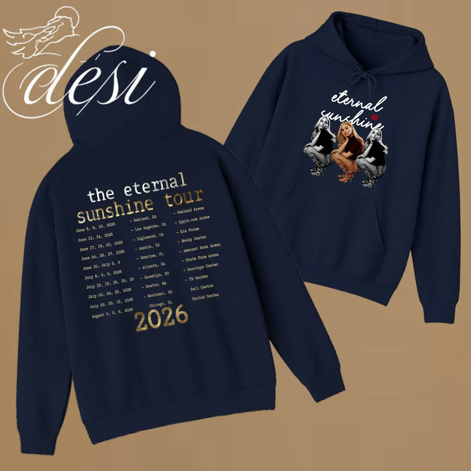 Ariana Eternal Sunshine Tour 2026 Double Sided Hoodie