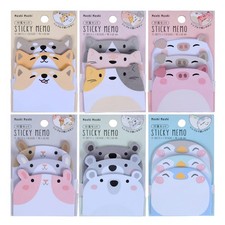 Animal-Shaped Sticky Notes 6-Pack  Self-Stick Memo Pads for Home  Office