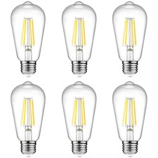 Vintage LED Edison Bulbs, 6W, Equivalent 60W, Non-Dimmable, High Brightness C...