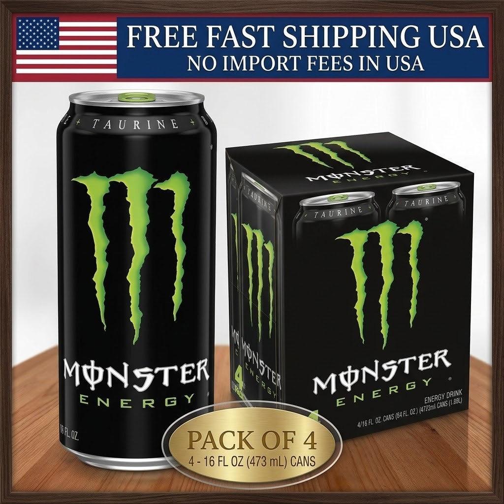 Monster Energy, Original, Energy Drink, 4 Pack - 16 Fl Oz | eBay