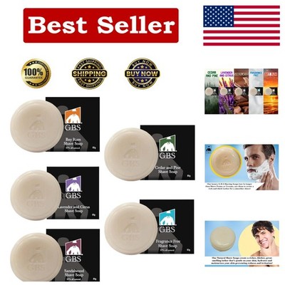Men's Shaving Soap - Shea Butter & Glycerin, 5 Unique Scents, 3 oz Each