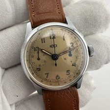 Vintage Royce Chronograph Watch 17j Incabloc Landeron 51 Swiss 34mm Mens Watch