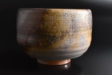 S9465: Japanese Bizen-ware Youhen pattern TEA BOWL Green tea tool Tea Ceremony