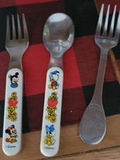 Vintage Kids Silverware Mickey Mouse Winnie The Pooh Cute