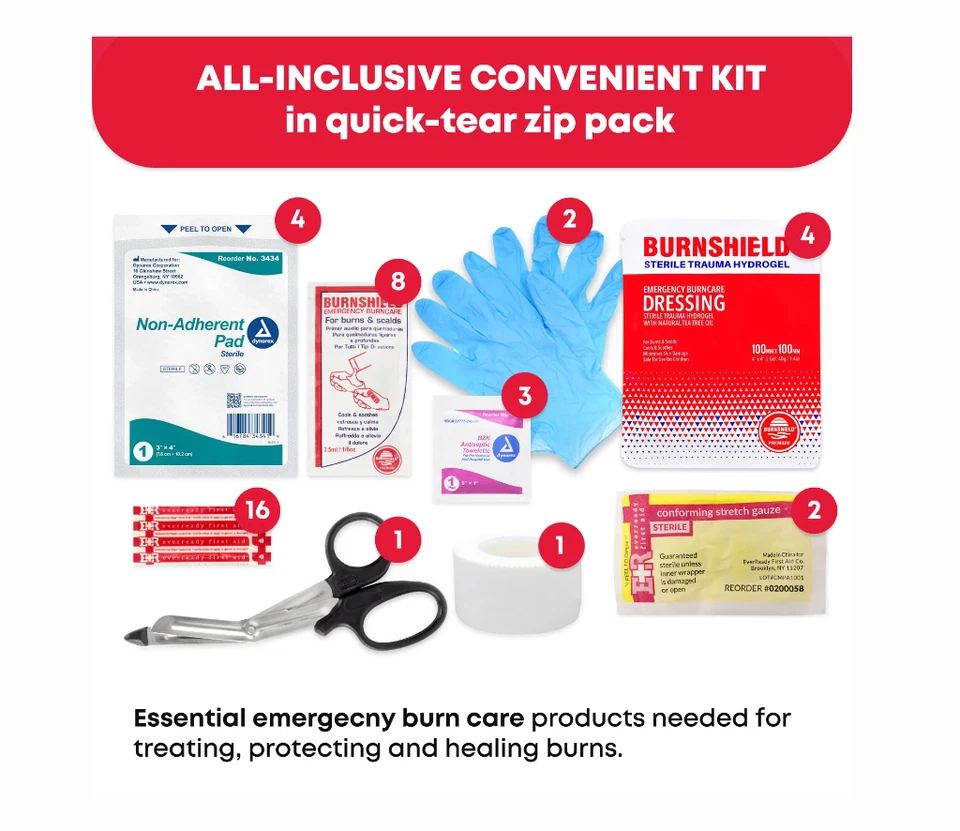 First Aid Burn Kit in Resealable Package - Image 2 of 2