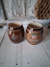 2 X Sammlerkrug (Bierkrug)  Vintage   Mall-Br&auml;u Meckesheim ,Pfauen-Bier Tuttling
