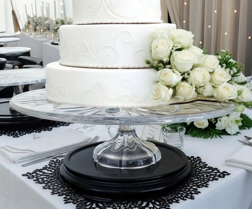 Vintage Waterford Crystal 13" Newberry Pattern Footed Cake Plate - Signed w/Box