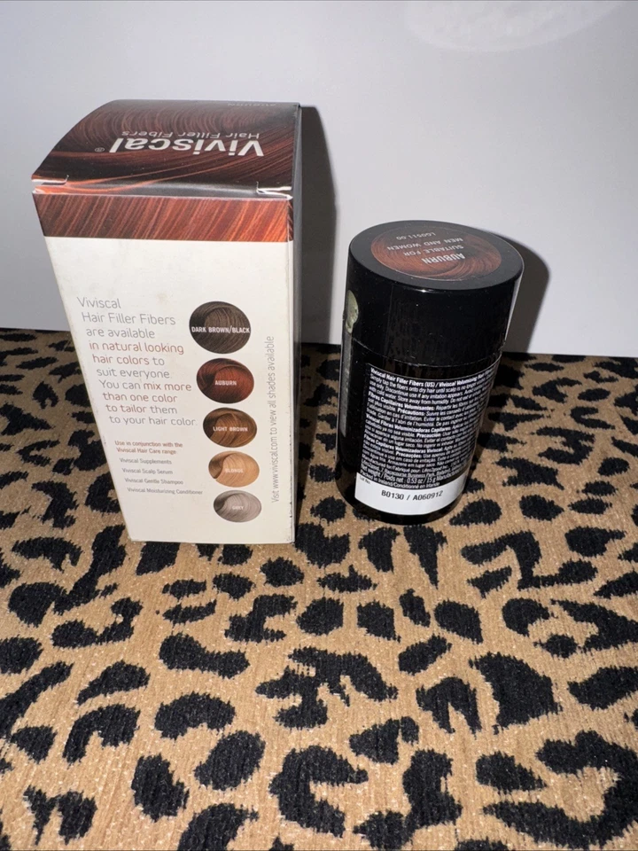Fibras de relleno capilar Viviscal AUBURN para hombres o mujeres 0,53 OZ/15 g. La caja tiene desgaste. Foto 4 de 4