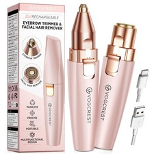 VG VOGCREST Eyebrow Facial Trimmer: 2 in1 Rechargeable Hair Pink