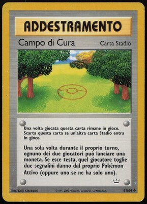 POKEMON CARE FIELD 61/64 LP NEO REVELATION STADIUM ITA 2001