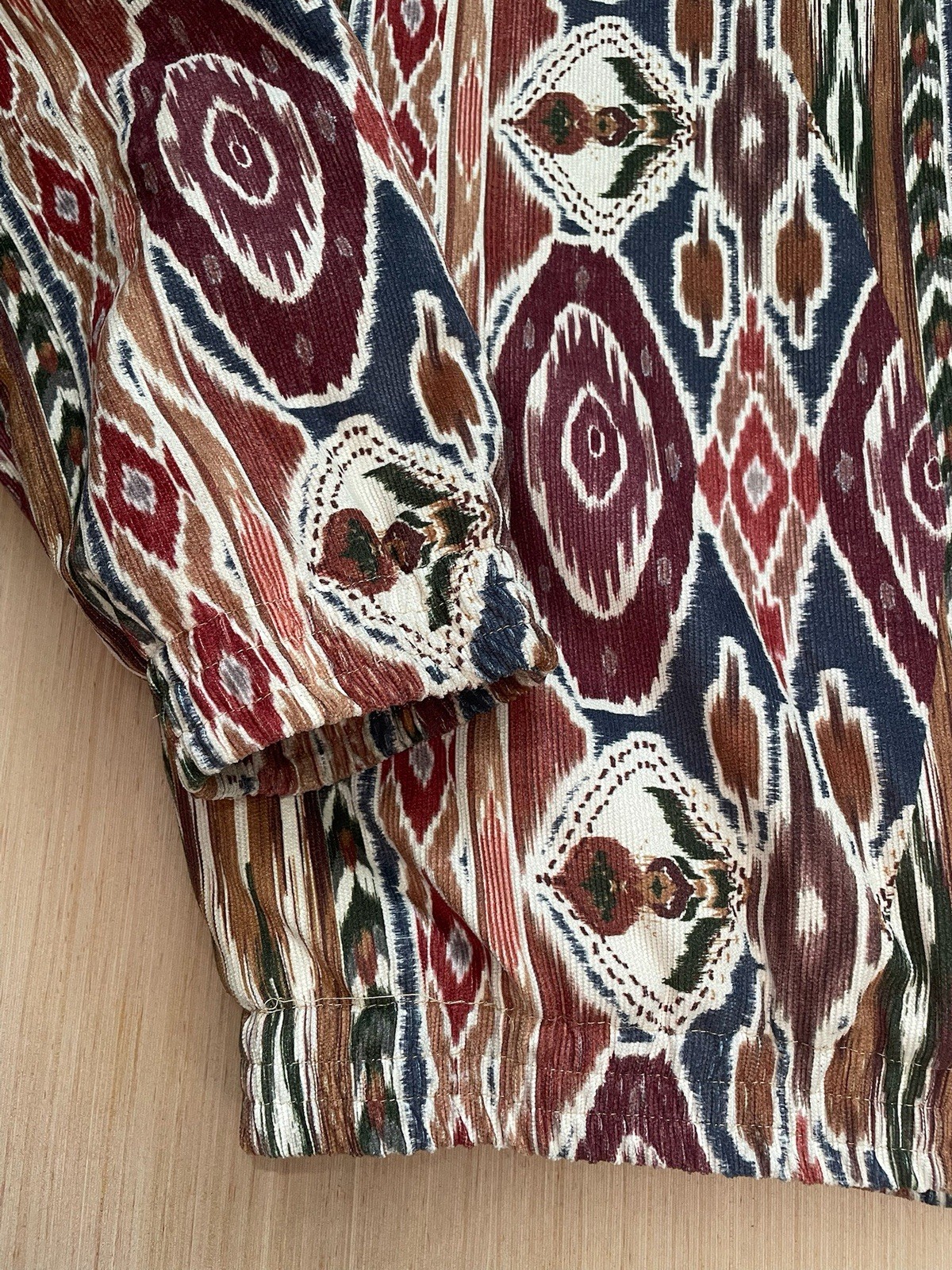 Aztec Stripe Pattern Lined Bomber Style Jacket No… - image 6