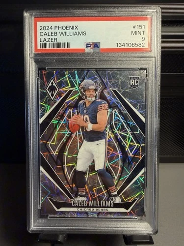 2024 Panini Phoenix Caleb Williams Lazer Rookie #151 Chicago Bears PSA 9