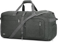 Reisetasche Faltbar 65L Mit Schuhfach Grau Weekender HandgepäCk Herren Damen