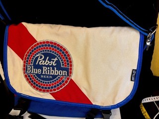 Rare Vtg Style Pabst Blue Ribbon PBR Beer RELOAD Messenger Bag