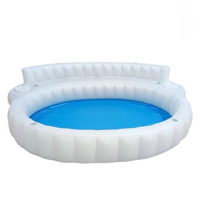 Members Mark Oversized Inflatable Pool Sofa White Lounge Float New