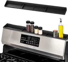 Silicone over the Stove Top Spice Shelf, 30" Kitchen Rack Organizer for Back of 